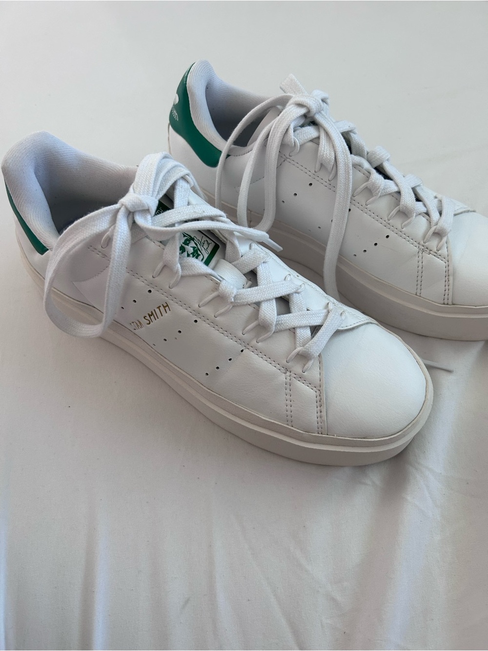 adidas White/Green Stan Smith Shoes